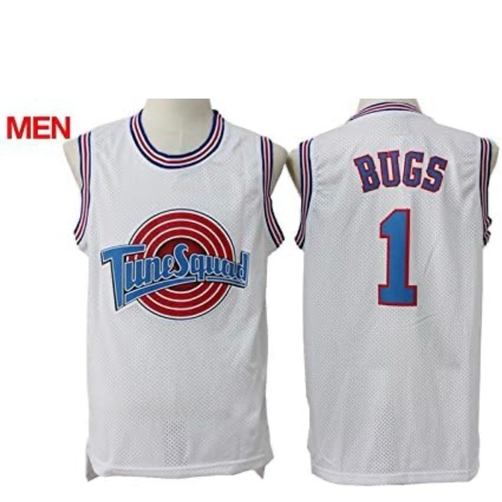 White Tune Squad Basketball Jersey